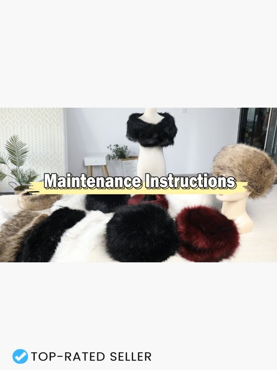 Faux Fur Bucket Hat Winter Warm Fisherman Cap Adjustable Drawstring main image 4